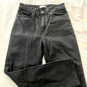 H&M - Black straight leg denim/jeans